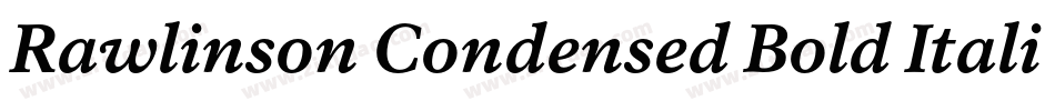 Rawlinson Condensed Bold Italic字体转换